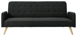 Home - Marseille - 2 Seater Fabric - Sofa Bed - Black
